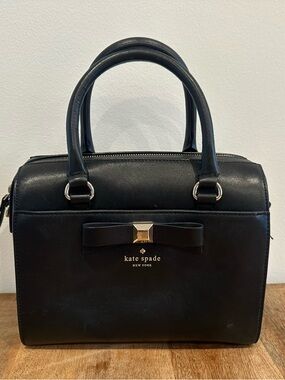 kate spade Black Leather Bow Satchel